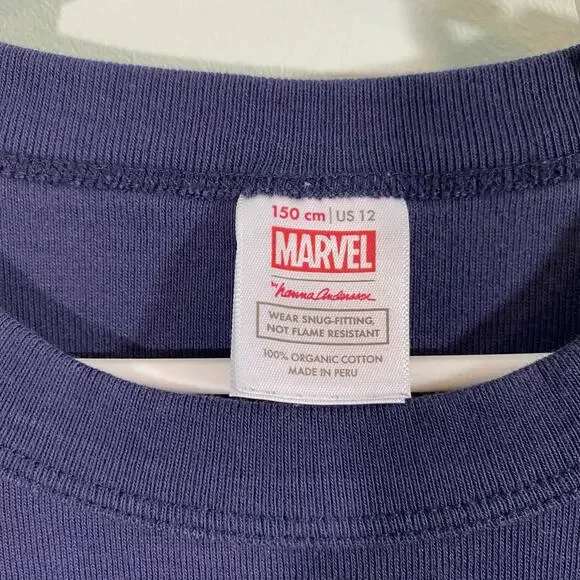 Hanna Andersson Captain America Shield Pajamas Top Size 12 - Picture 5 of 7